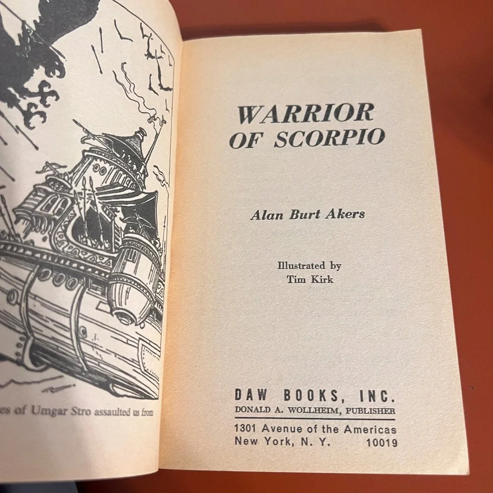 Warrior of Scorpio Alan Burt Akers DAW Books 1973 Saga of Prescot of Antares III